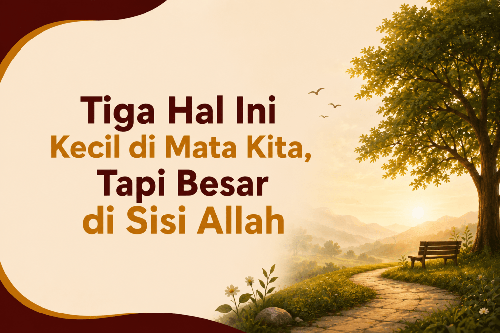Tiga Hal Ini Kecil di Mata Kita,Tapi Besar di Sisi Allah