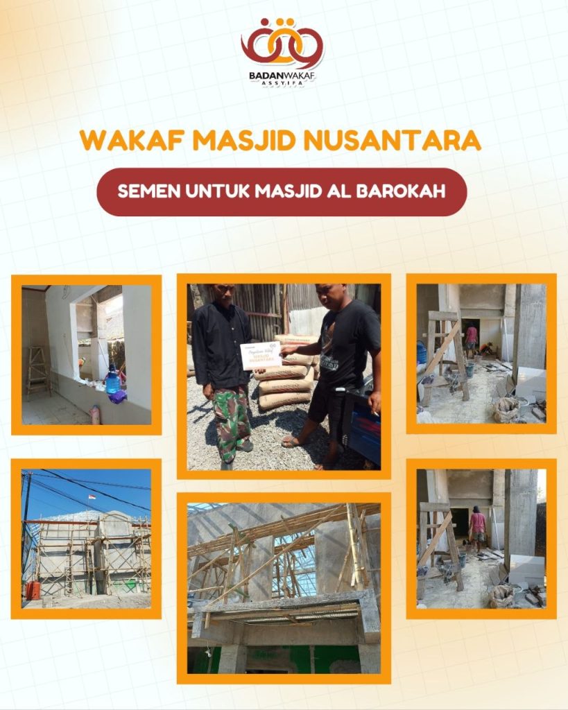 Wakaf Semen untuk Masjid Al Barokah, Menguatkan Rumah Ibadah Umat
