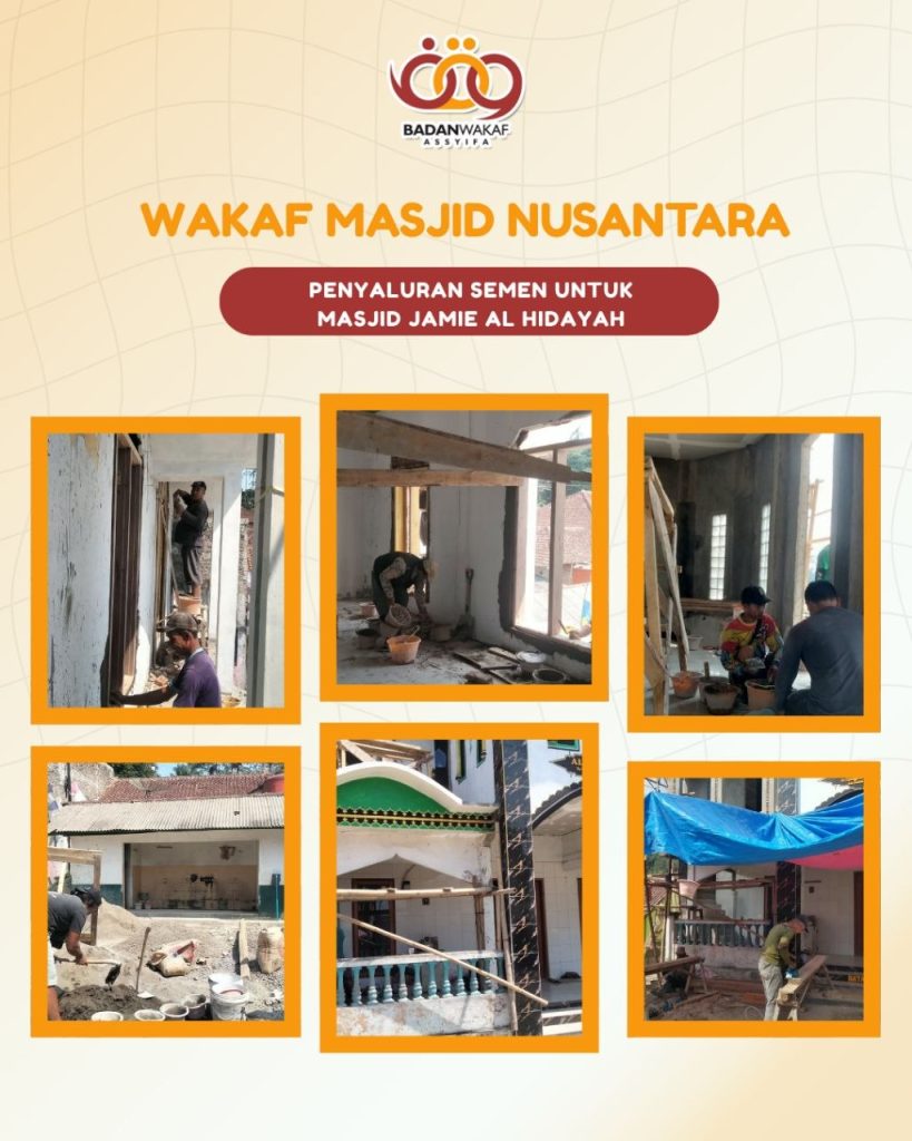 Menguatkan Pondasi, Mengalirkan Pahala: Wakaf Semen untuk Masjid Jami Al-Hidayah